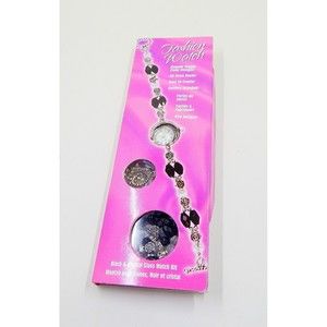 Fashion Watch Black & Crystal Glass Jewelry Crafting Kit DIY New Cousin Corp